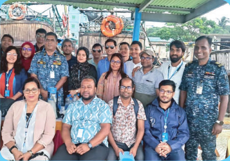 NKFTCL and World Food Programme team at the jetty